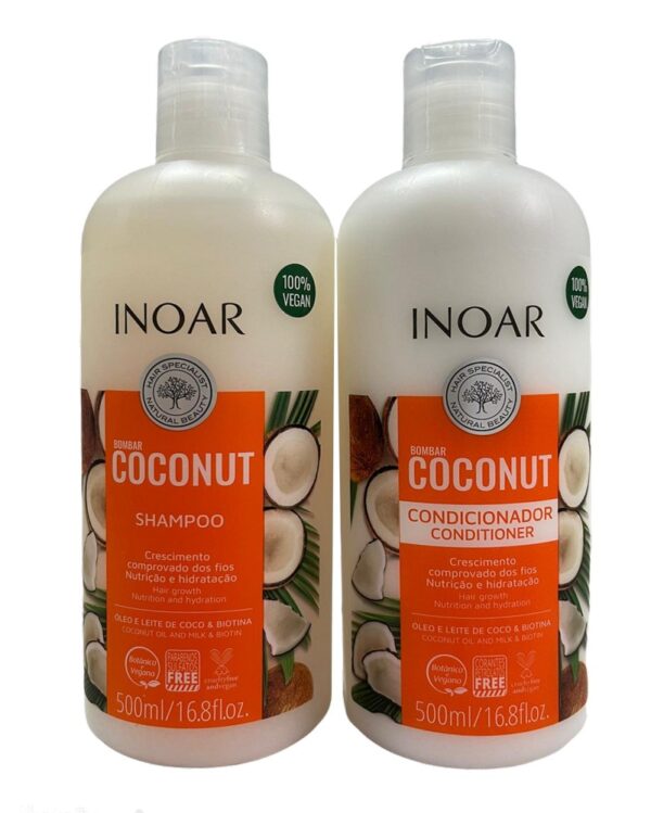 INOAR Bombar Coconut Shampoo y Conditioner