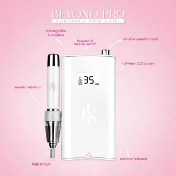 KIARA SKY Beyond Pro Portable Nail Drill Pink - Image 4